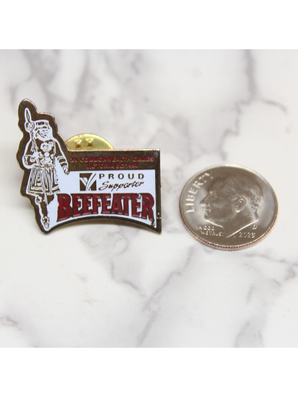 XV Commonwealth Games Victoria BC 1994 Beefeater Lapel Pin Pinback